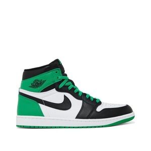 Jordan Green and White High-Top Sneakers